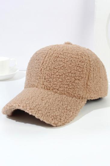 Trend Teddy Peluş Camel Cap Şapka